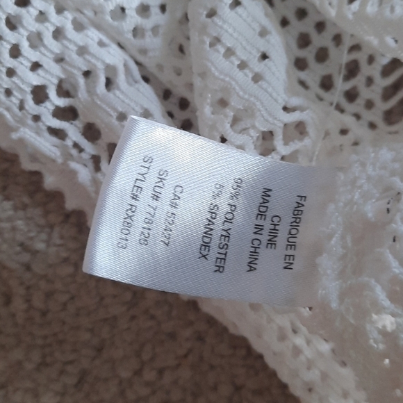 Swimsuit coverup. White geometric cut outs. Victoria Secret look - Picture 7 of 9